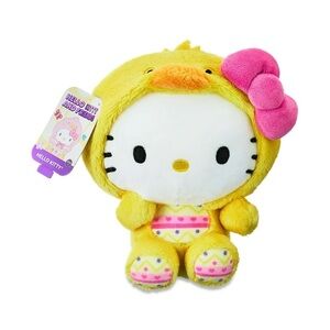 Hello Kitty & Friends 8” Hello Kitty in Chick Outfit Ultra Soft Easter Plush NEW